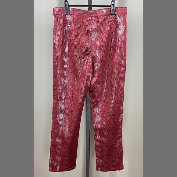 NEW Urban Outfitters Pants Womens 10 red black snake animal straight leg boho - Picture 8 of 10